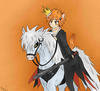 King and Horse (/_<)"